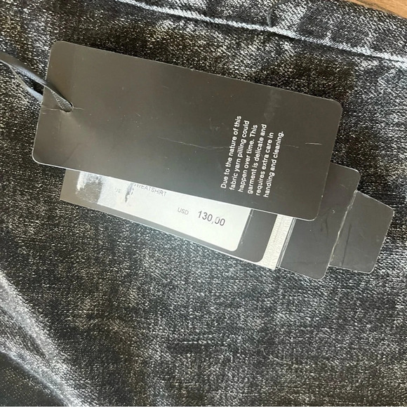 NWT Armani Exchange Vintage Black Wash Freyed Zipper Hem Size 26 - Picture 3 of 16